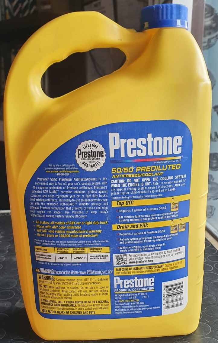 LÍQUIDO ANTICONGELANTE - 3.78L (1 Gal.) 50/50 foto 2