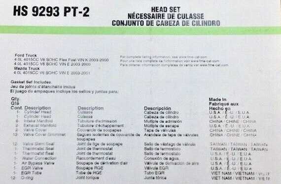 EMPAQUETADURA DE MOTOR SUPERIOR - 4.0L SOHC (Empq. Balancin=GOMA RIGIDA=) foto 2