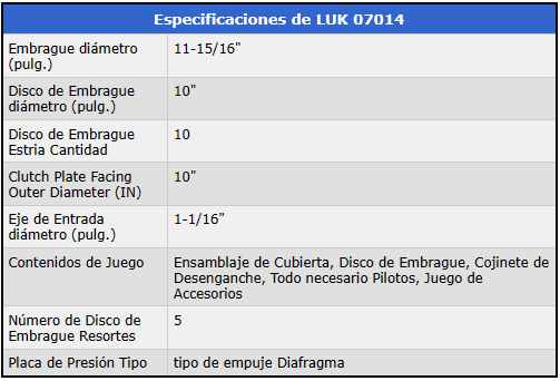 KIT DE EMBRAGUE - 10" x 1.063" x 10T. 4.9L, 5.0L foto 3
