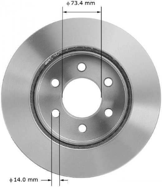 DISCO DE FRENO DELANTERO - D.E.= 11.3" / 6 Bolt Holes foto 3