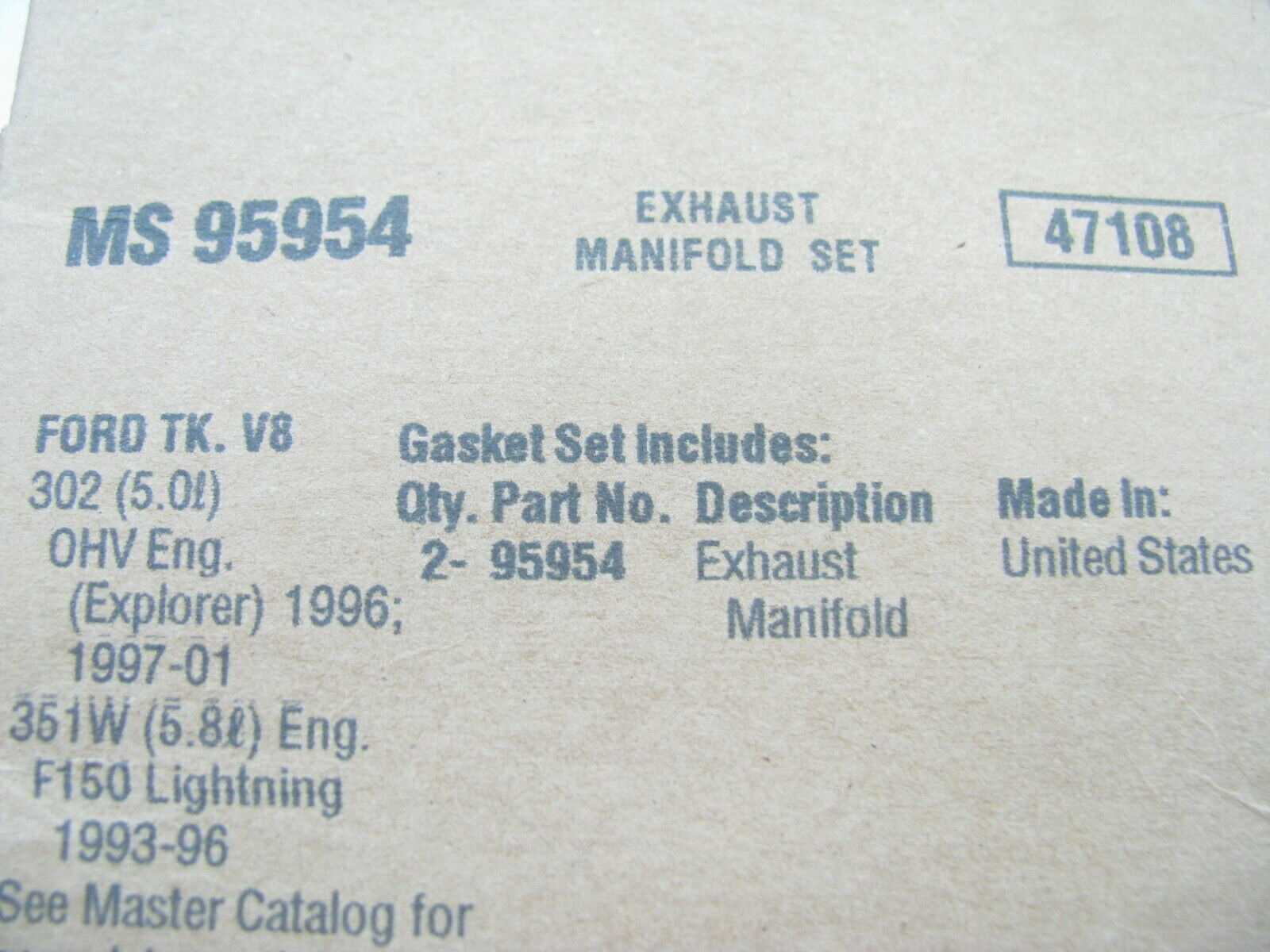 EMPAQUETADURA DE MÚLTIPLE DE ESCAPE - 5.0L, 5.8L foto 2