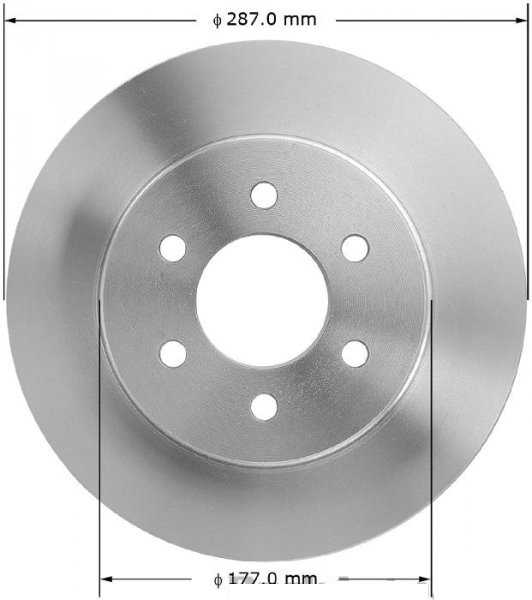 DISCO DE FRENO DELANTERO - D.E.= 11.3" / 6 Bolt Holes foto 1