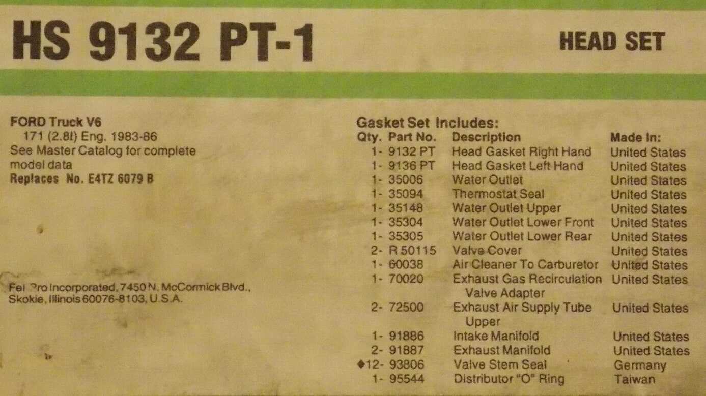 EMPAQUETADURA DE MOTOR SUPERIOR - 2.8L foto 2