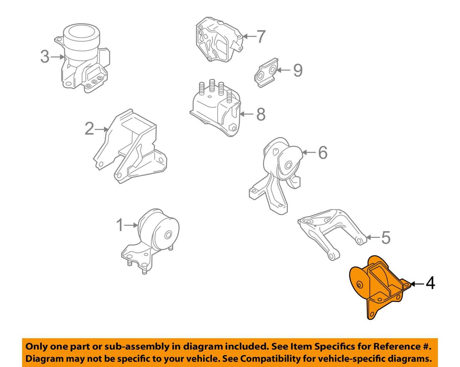 SOPORTE DE MOTOR - LH, delantero. 2.4L